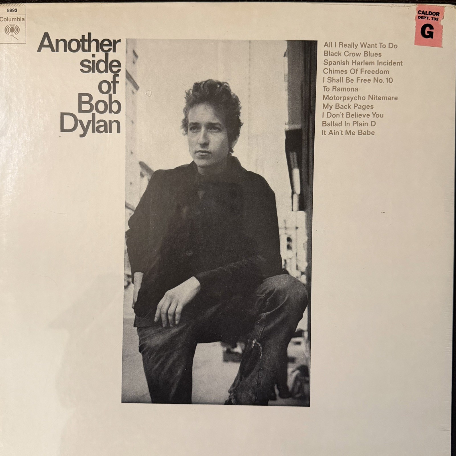 Another Side Of Bob Dylan, Bob Dylan, Vintage Vinyl LP, Columbia 8993