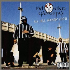 Evil Mind Gangsta's ‎– All Hell Breakin' Loose (1992) custom CDr rare NEW picture