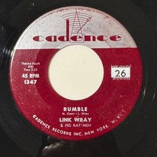 LINK WRAY RUMBLE - THE SWAG  SURF ROCK ORIGINAL CADENCE 1958 45RPM 7