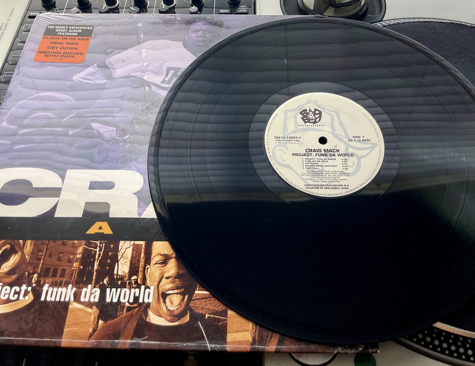 Craig Mack ‎– Project: Funk Da World OG 1994 Press LP In Pic Cover VG+/VG+ SK