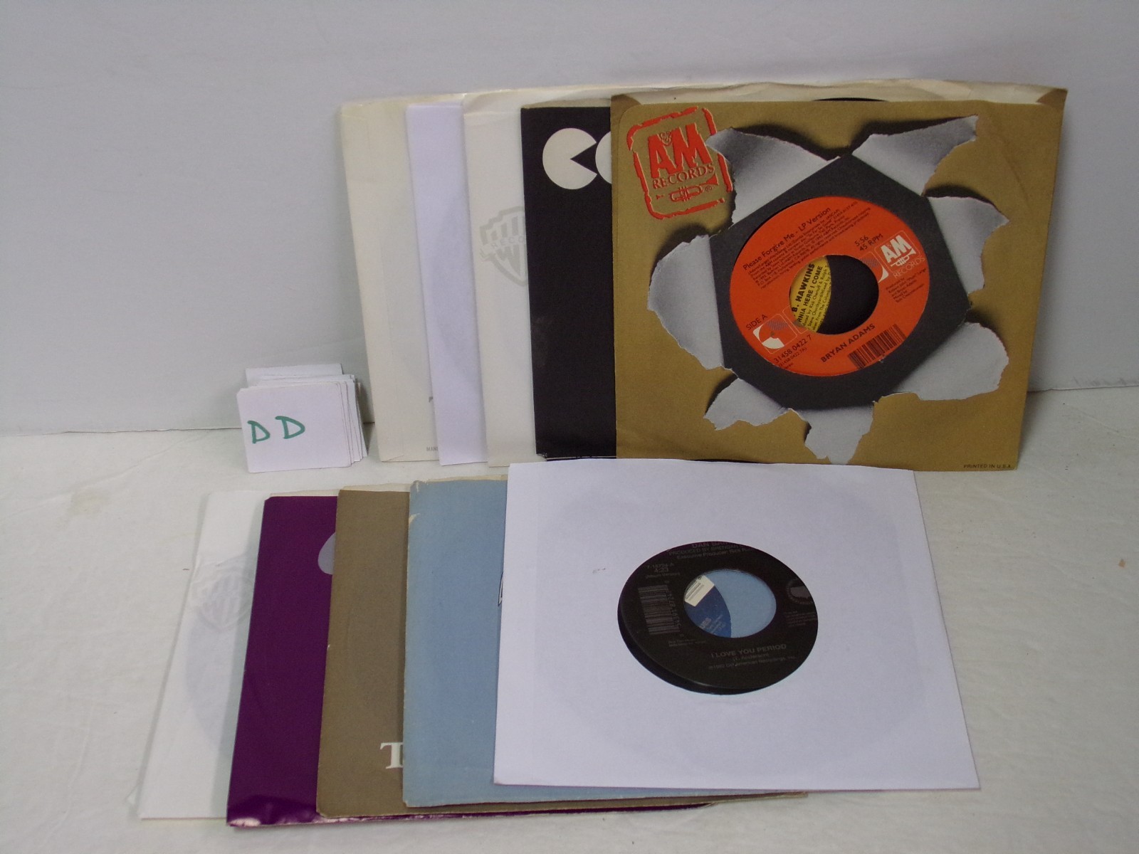 1990's Rock Lot Of 10 - 45 RPM Records