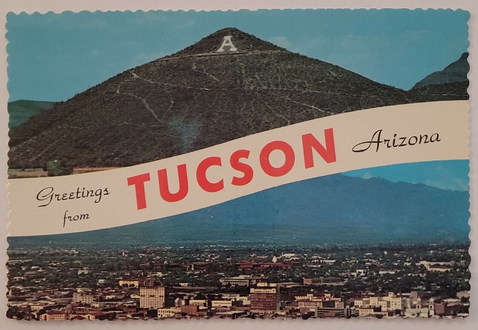 D1023 Chrome 4 x 6 Greetings From Tucson Arizona