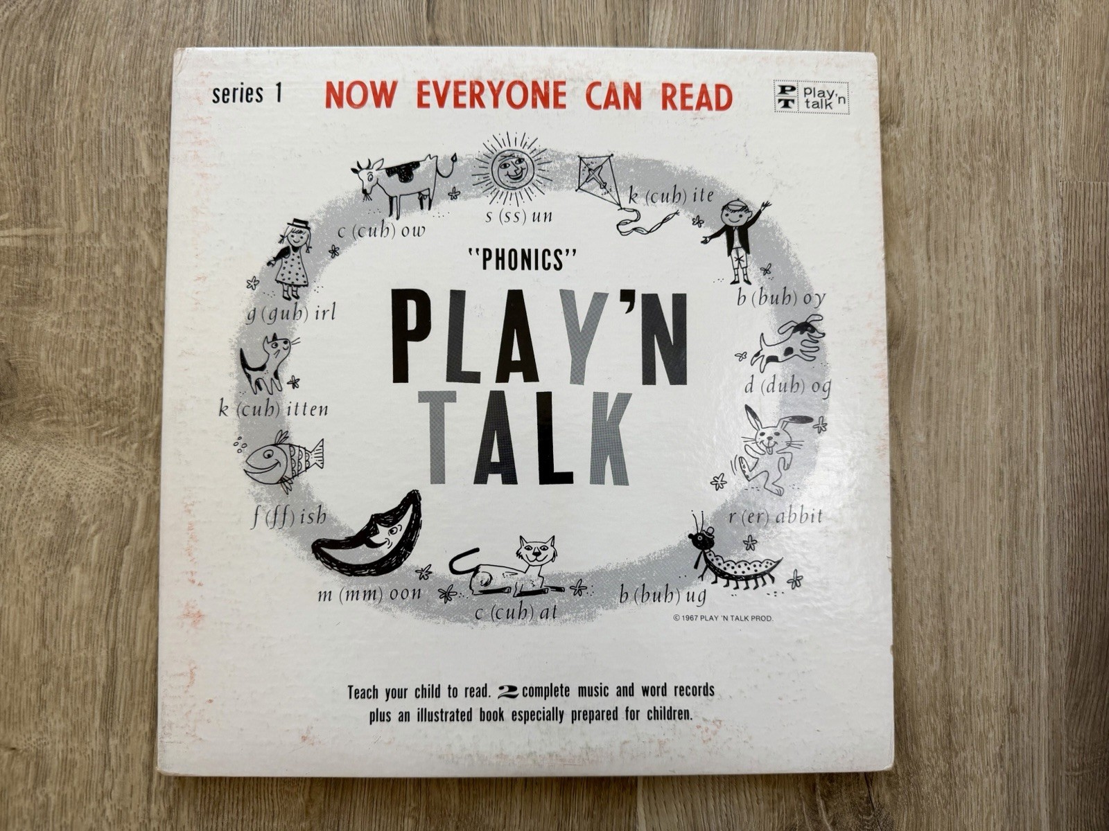 Vintage Play ’N Talk Phonics Series 1 Educational Vinyl Box Set 2 LP + Booklets