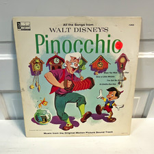 Disneyland Records Pinocchio Original Soundtrack LP Vinyl Record 1958 picture