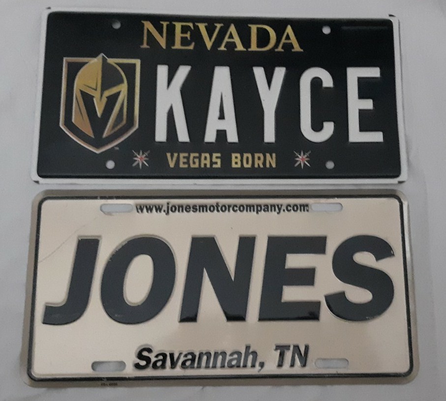 Personalized Vanity Metal license plates KAYCE / JONES Grateful Dead Song Lyrics