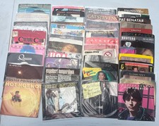 Vintage 70s 80s Classic Rock Pop 45 Rpm Record Lot 56 Singles GNR Queen Madonna picture