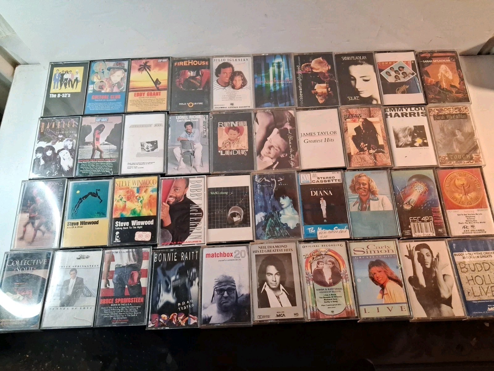Lot of 40 Vintage Cassette Tapes Mixed Lot of American Rock Pop 70s 80s 90s