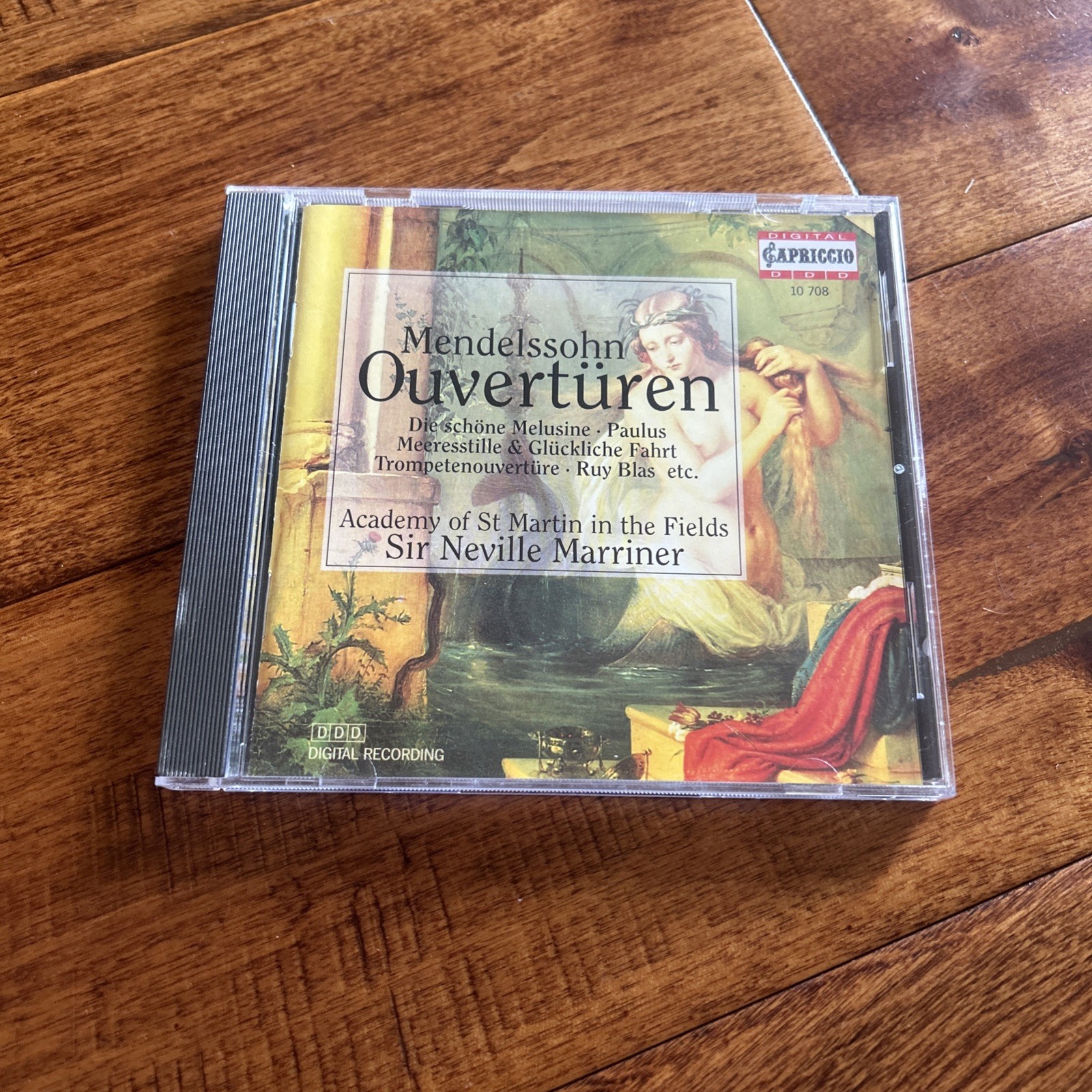 Mendelssohn Overtures Neville Marriner ASMF vintage silver Capriccio CD nice 