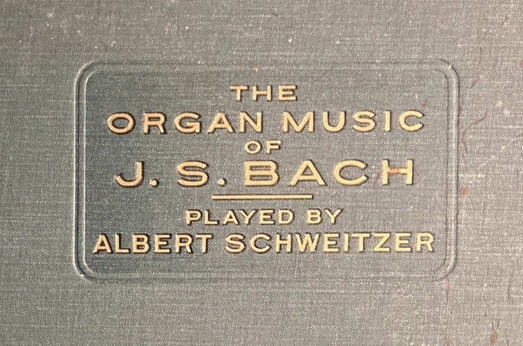 J.S. BACH - ORGAN MUSIC. Schweitzer VOL. ONE • 5 EX CLASSICAL Shellac LPs OOAK