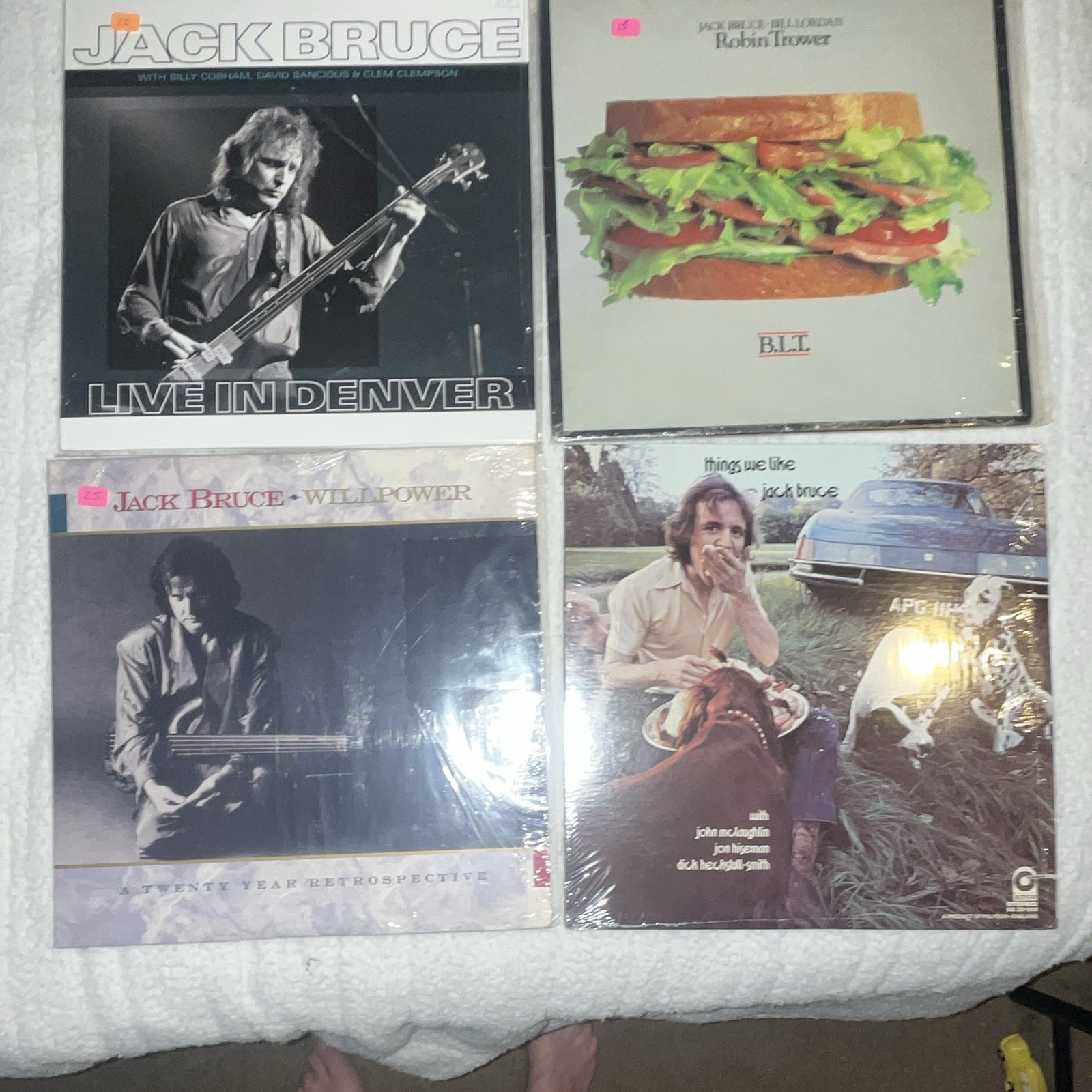 Jack Bruce, Robin Trower Lot 4 Vinyl LPs 12
