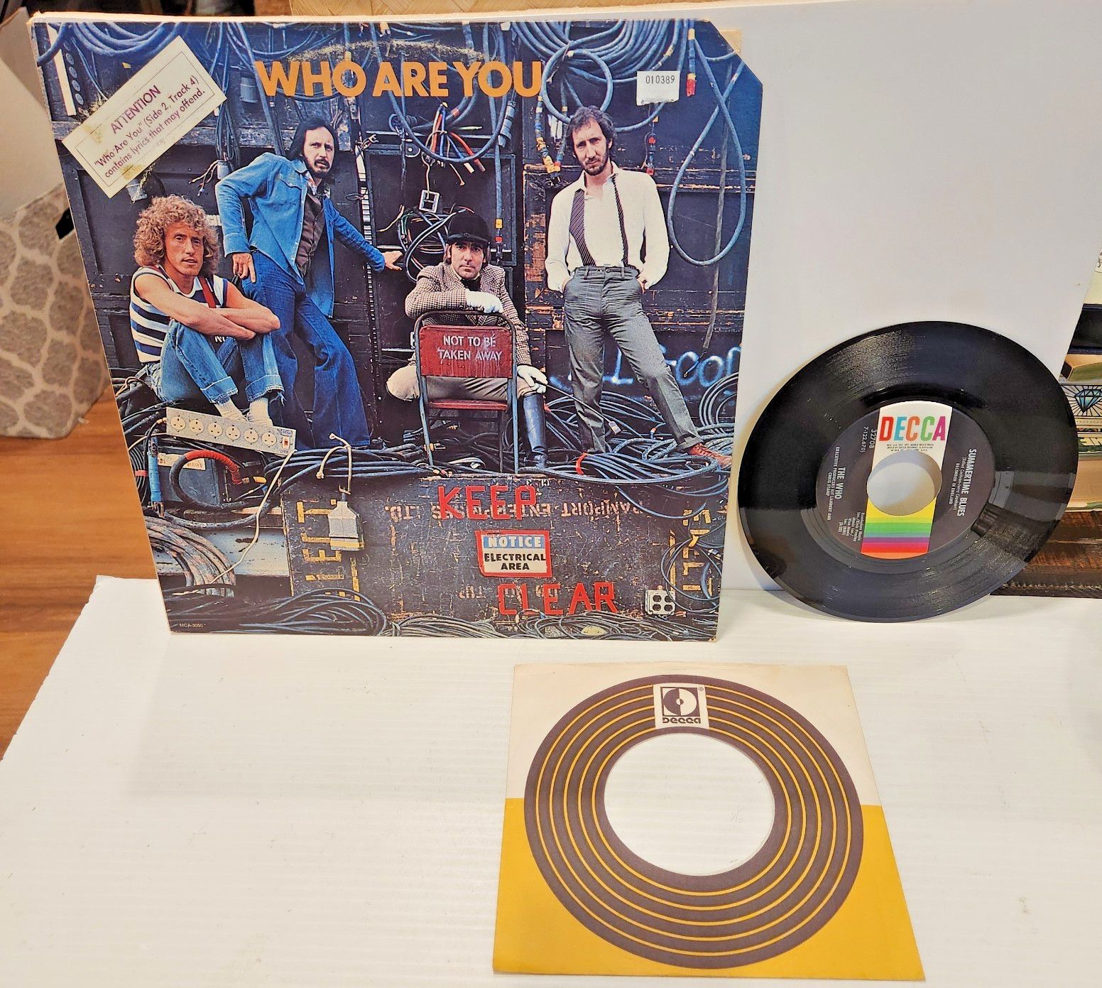 The Who - Who Are You Record LP Offensive Lyrics Promo & Summertime Blues 45rpm