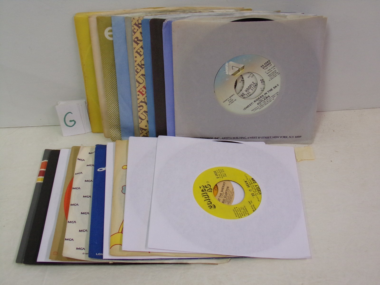 Classic Rock Lot Of 20 - 45 RPM Records