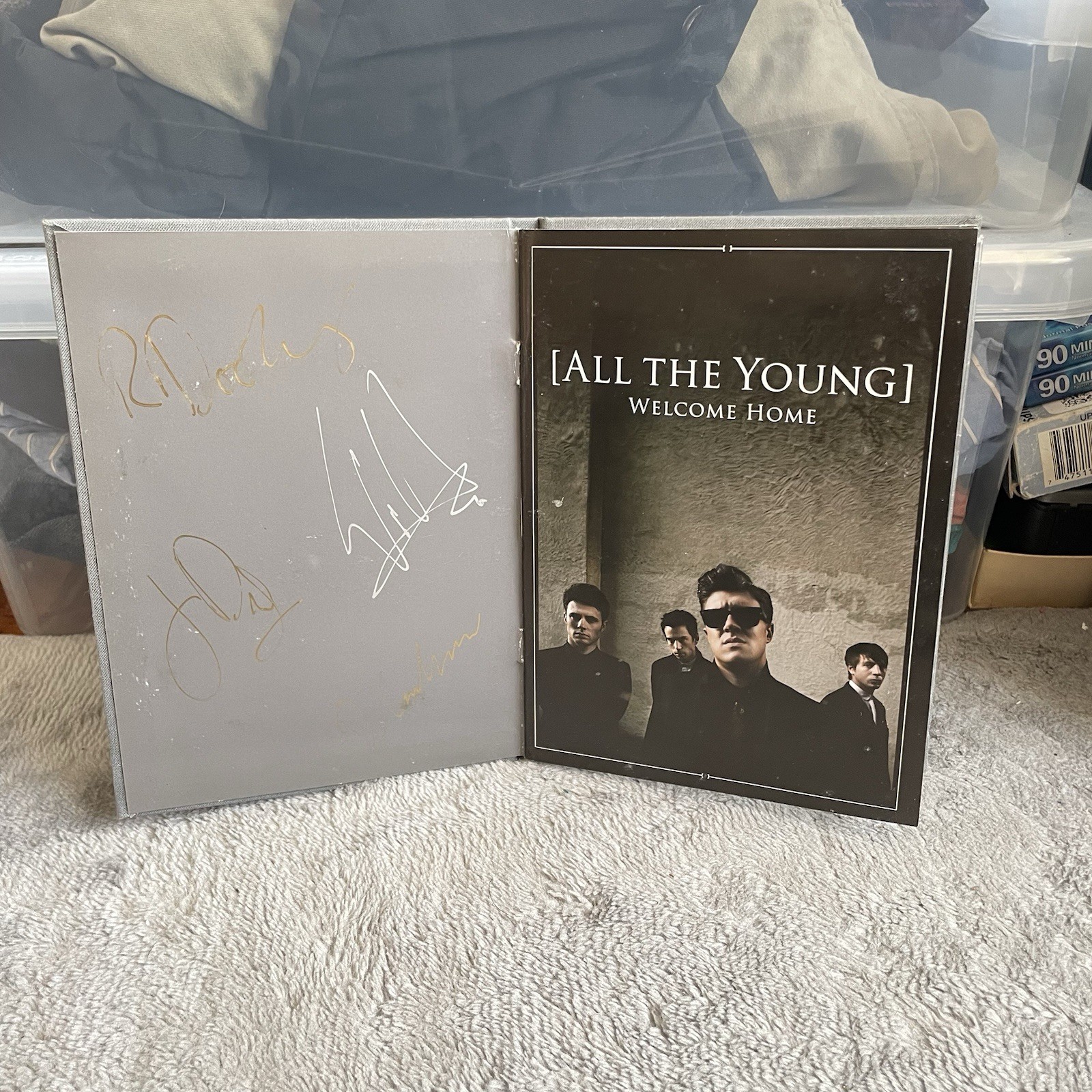 Welcome Home LTD Deluxe CD All the Young CD in Cloth Bound Hardback Book Signed