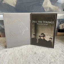 Welcome Home LTD Deluxe CD All the Young CD in Cloth Bound Hardback Book Signed picture