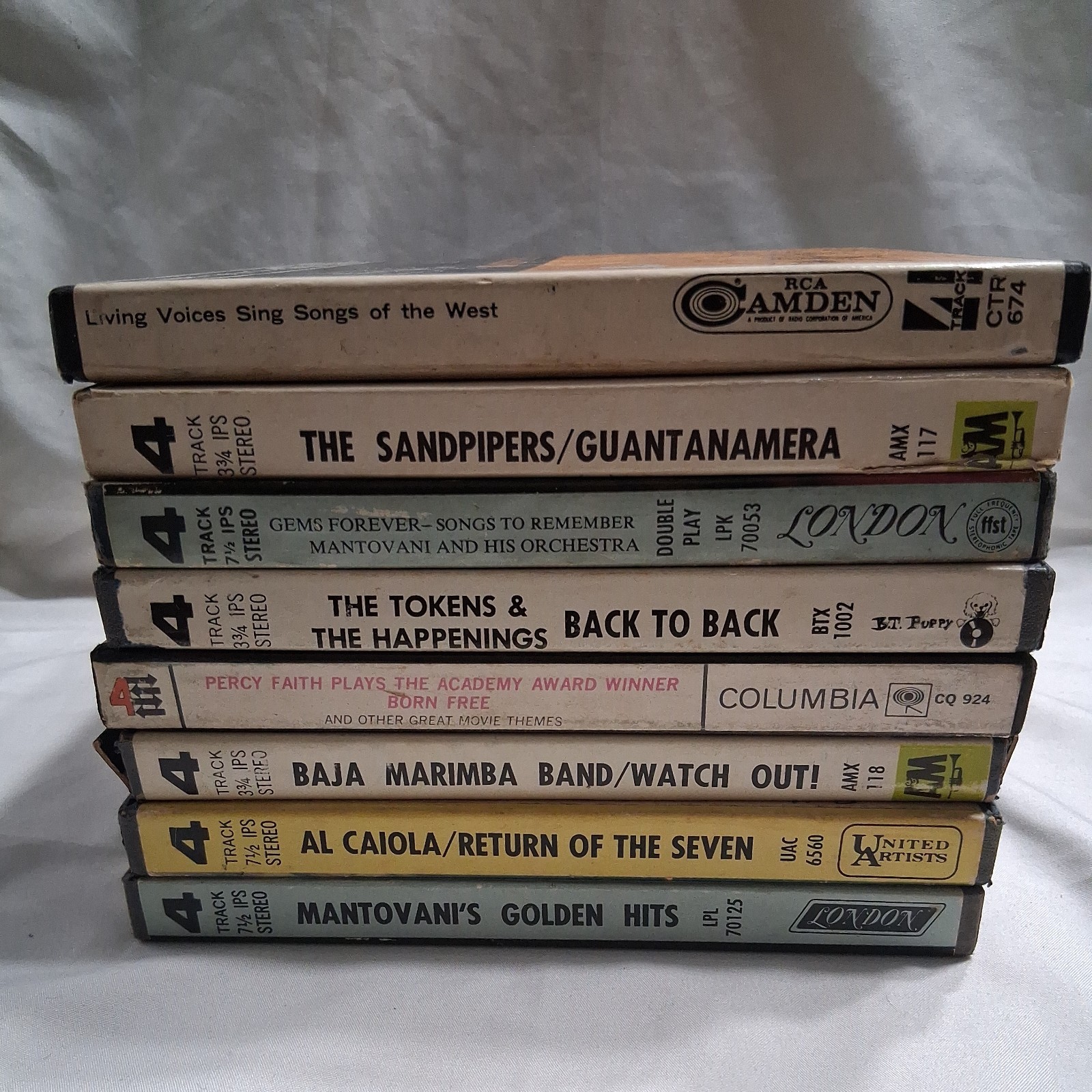 Lot of 8 Reel to Reel Tapes tested contains original recordings.
