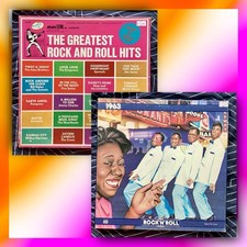 VINTAGE 50s & 60s ROCK & ROLL VINYL BOX SET LOT 2 - Time-Life & Adam VIII 6 LPs picture