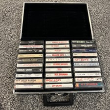 Vintage 30 Cassette Carrying Case W/29 Used Cassette’s & a NEW DOLLY P. CASSETTE picture