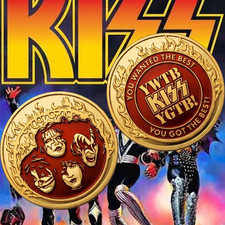 KISS band You Wanted The Best, You Got The Best Challenge Gold Coin picture