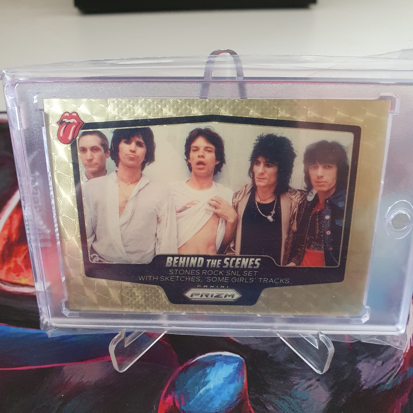 2025 Panini Prizm The Rolling Stones Behind the Scenes Gold Superfractor # 5/5