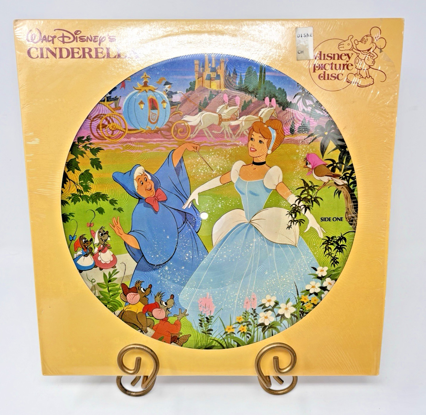 Walt Disney's Cinderella Picture Disc Vinyl Record Story & Songs LP 1981