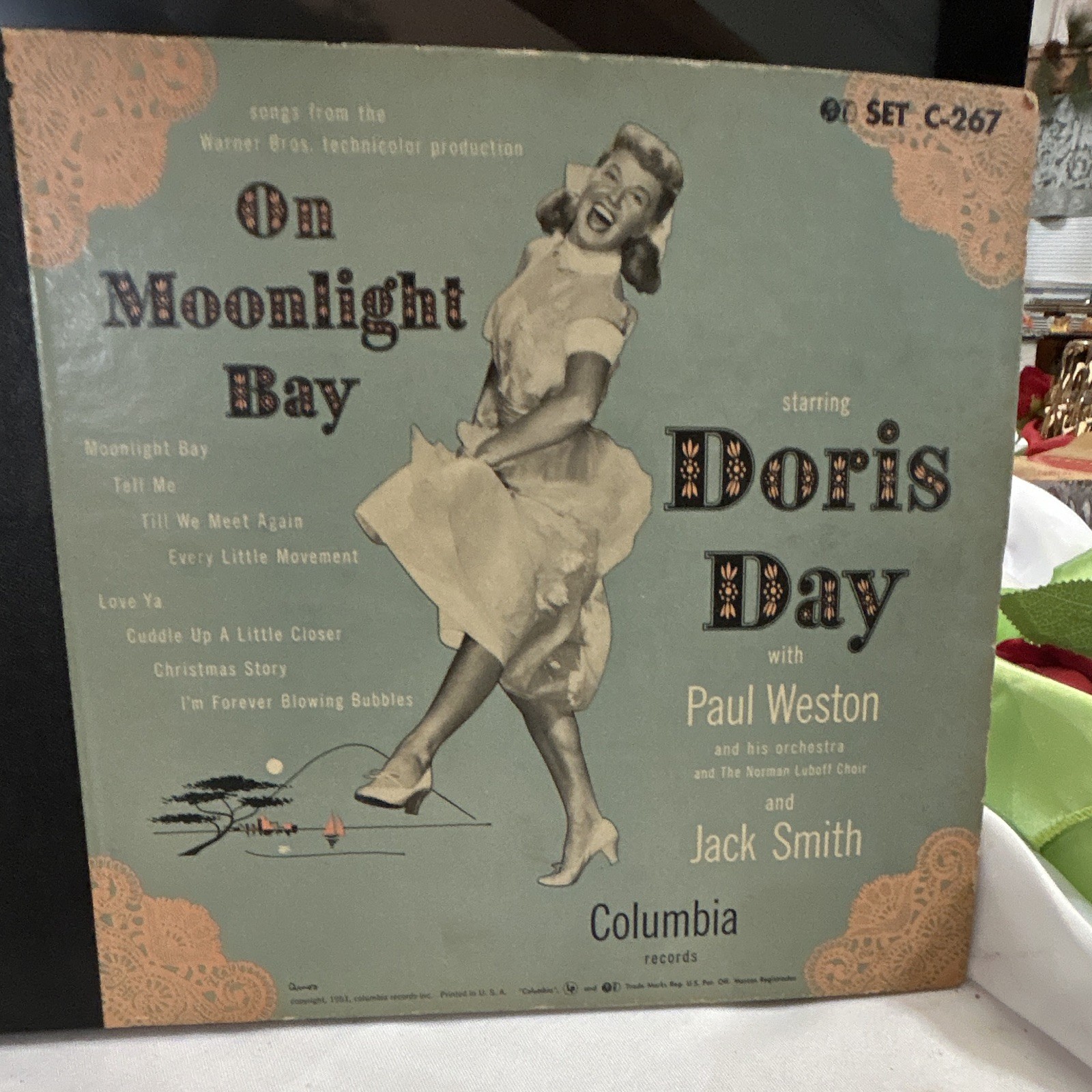 1951 Doris Day On Moonlight Bay Columbia C-267 4-Record 78 RPM Album Set