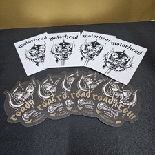 MOTORHEAD ROAD CREW BEER BAR MATS SET OF 5 + 4 STICKERS picture