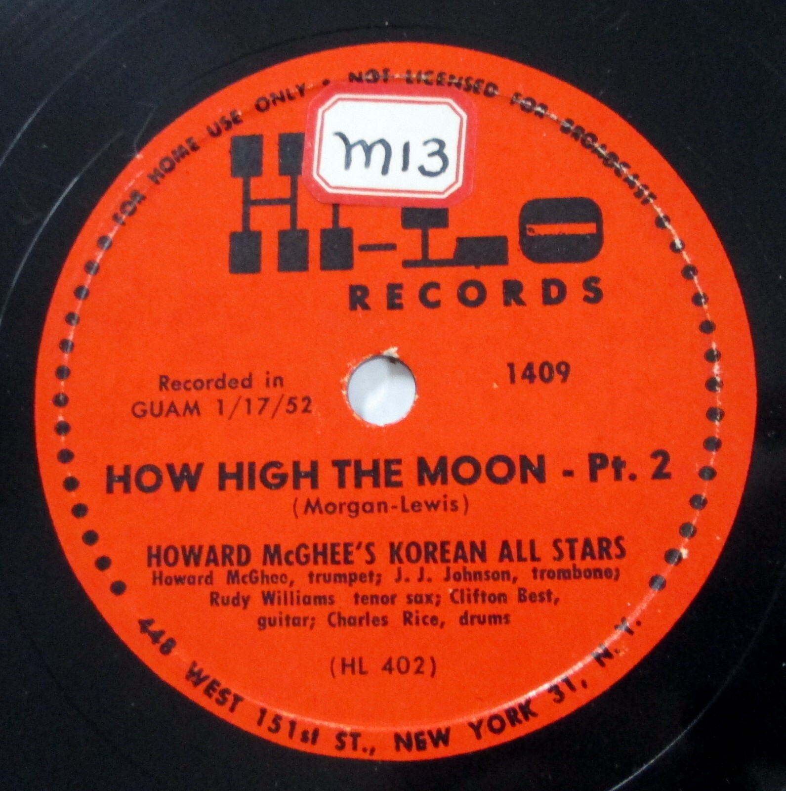 HOWARD McGHEE Korean All Stars 78 How High The Moon 10