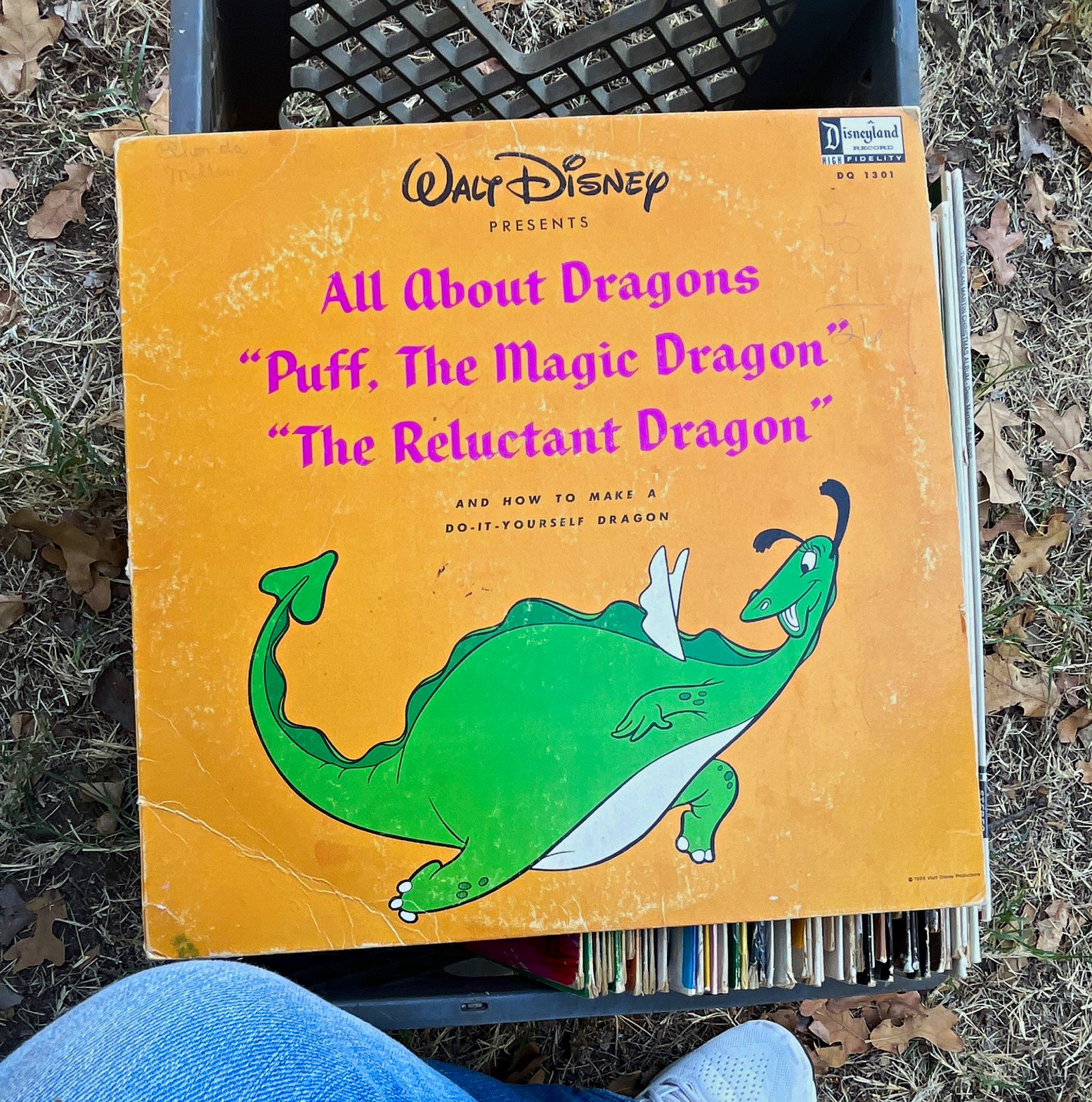 Disneyland Records Disney All About Dragons Story Vinyl LP Record 1963