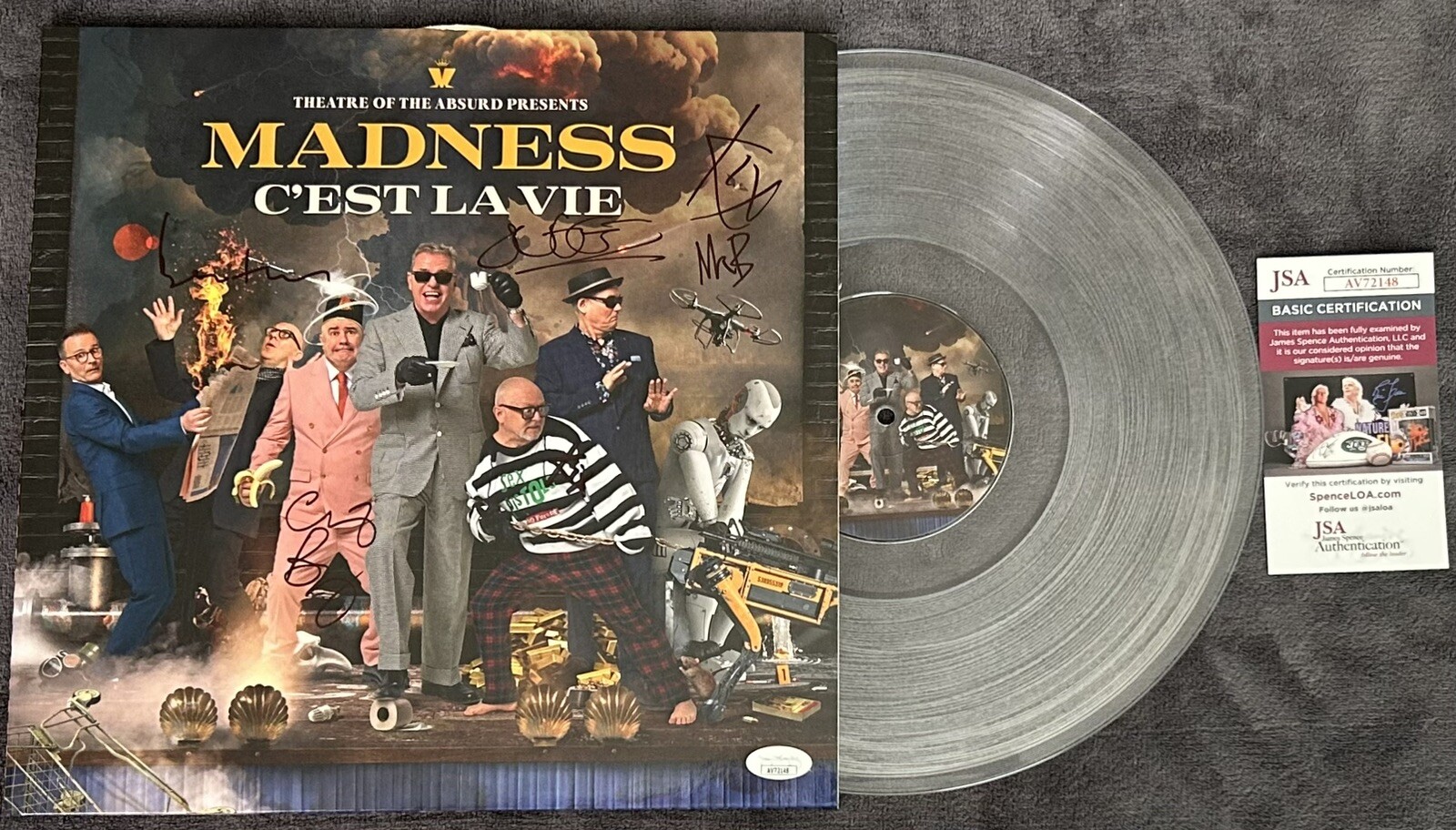 Madness SIGNED LP JSA COA Theatre Of The Absurd C’EST LA VIE Vinyl Autograph