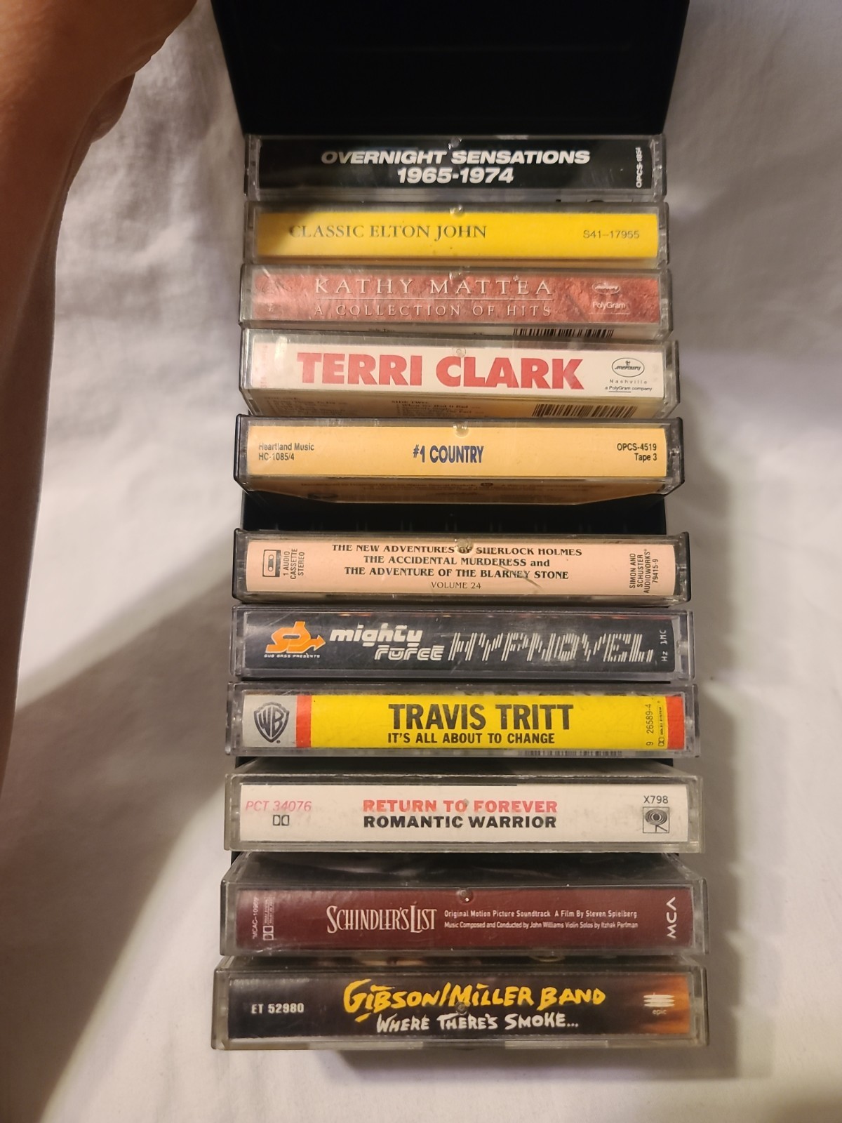 Lot Of 11 Cassette Tapes With Plastic Case