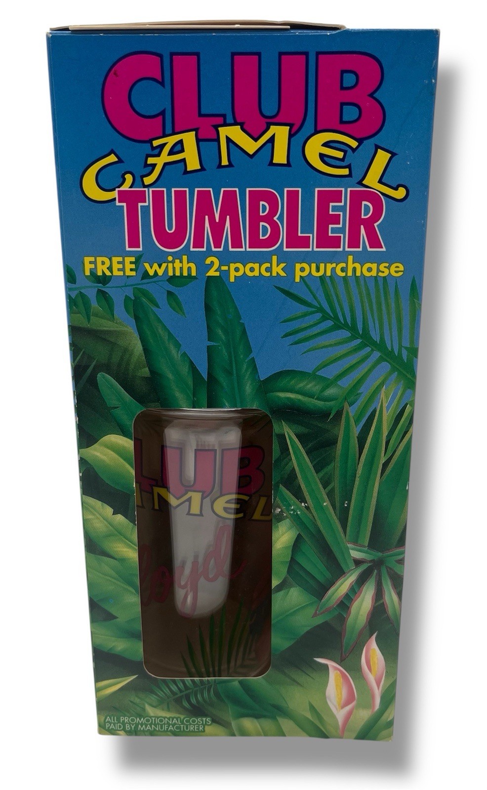 Camel Max Tumbler Rare Club Promo RJ Reynolds Thermoserv Cup Harmonica