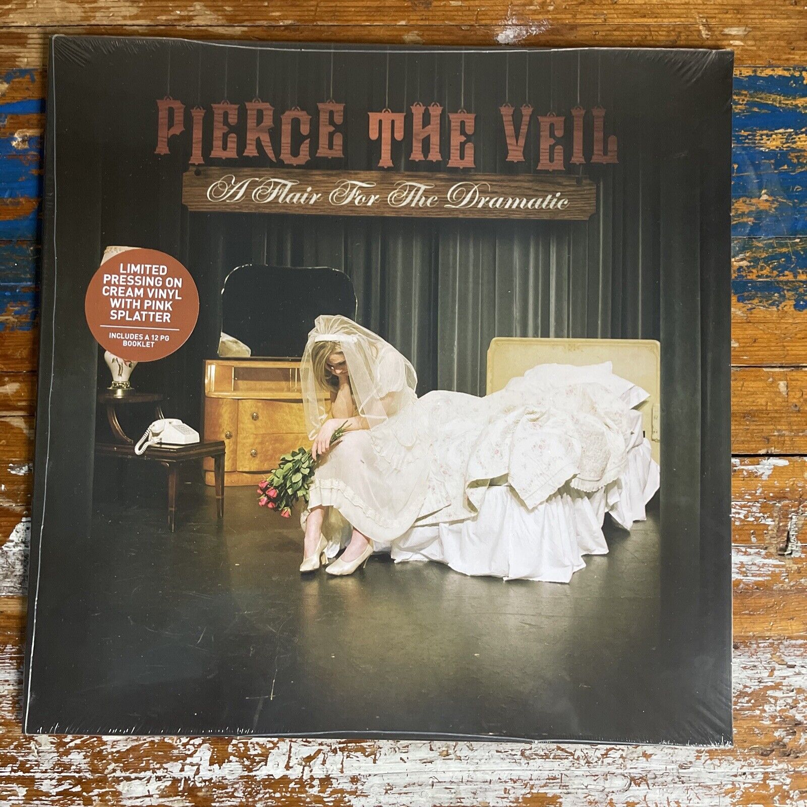 Pierce the Veil A Flair For the Dramatic Cream w/ Pink Splatter Vinyl LP X1000