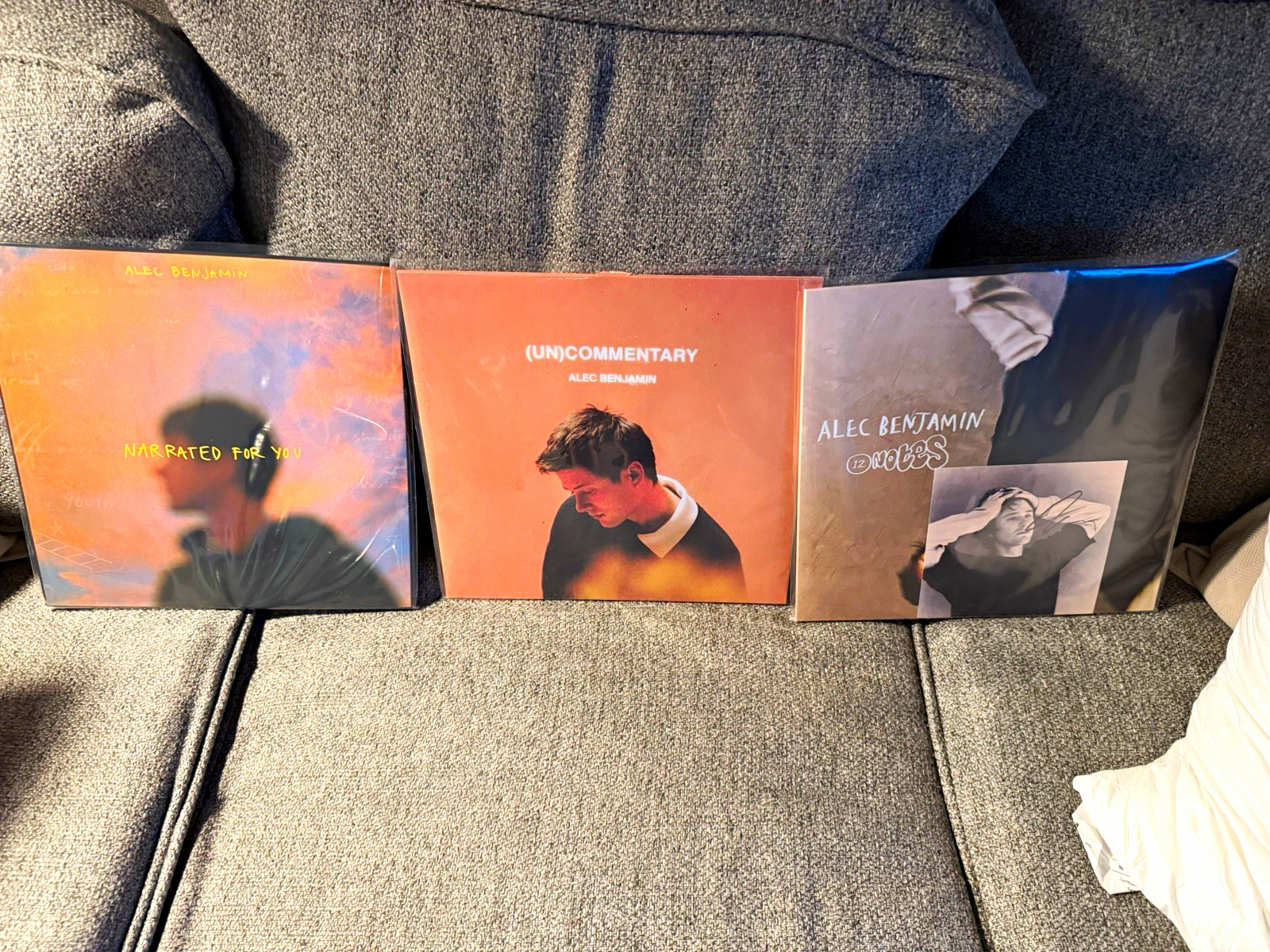 Alec Benjamin vinyl lot of 3 Narrated for You, Uncommentary, 12 Notes