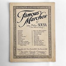 Vintage 1893 Sheet Music Famous Marches by John Philip Sousa -