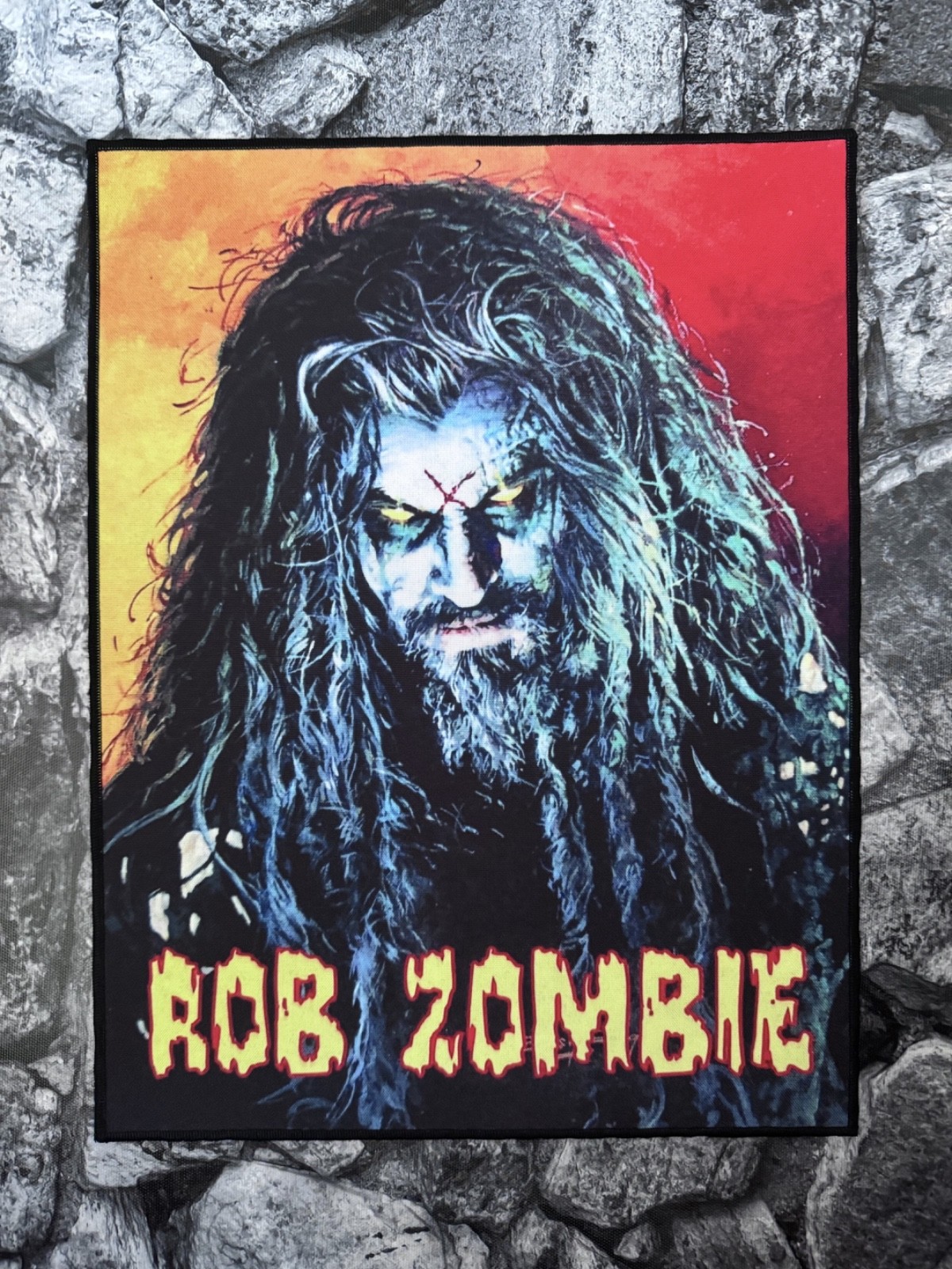 LARGE SEW ON PRINTED JACKET BACK PATCH ~ 11 x 14.5 INCHES ~ ROB ZOMBIE