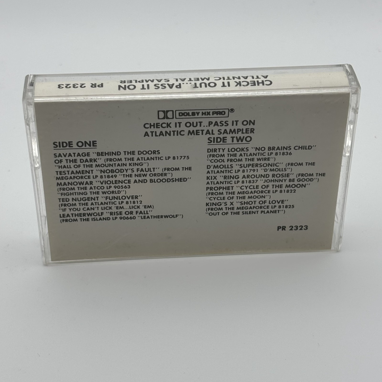 Atlantic Metal Sampler Cassette PR 2323 Promo Only Not For Sale 1980s Rare VTG
