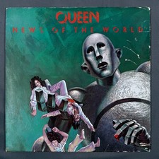 Queen News Of The World LP 1977 Elektra 6E-112 Vintage Vinyl w/ Lyric Sleeve picture