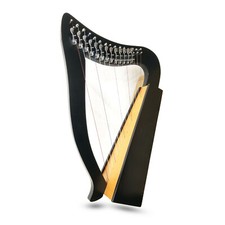 U91465 15 String Leve Harp Solid Wood Black Poished w Tuning Key Bag  St G2U picture