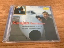 BEETHOVEN Symphony 5, 6 & 9 HERBERT VON KARAJAN Berlin PO Mint 2 CD Set DG 24bit picture