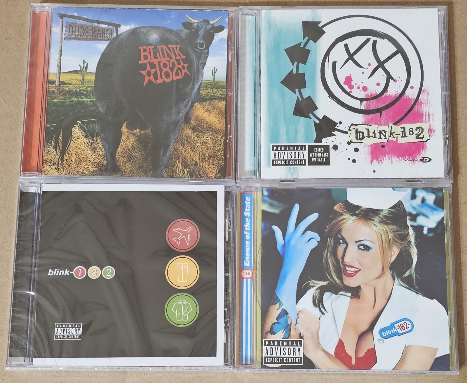 Blink 182 Enema of the State - Take Off - Self-Titled - Dude Ranch (4) CD Lot