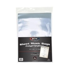 NEW (50 CT) BCW Sheet Music Bags- Clear Acid Free picture