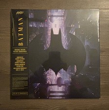BATMAN 1989 Original Motion Picture Soundtrack LP Vinyl MONDO Black Purple Split picture