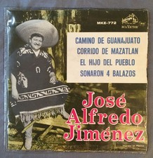 JOSE ALFREDO JIMENEZ Mexican 45 RPM EP Pic Sleeve VG+ picture