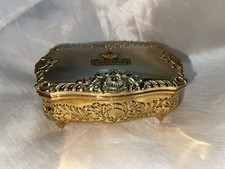 Vintage Ornate Gold Footed Music Jewelry Box Japan Quebec Canada Fur Elise Clean picture
