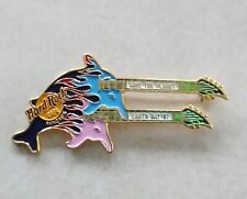 Hard Rock Cafe Guitar Pin Bangkok Doubleneck Save The Planet Earth Day 97' picture