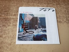 hand autographed jeff porcaro excellent 1980s Toto I'll Be Over You SLEEVE 7