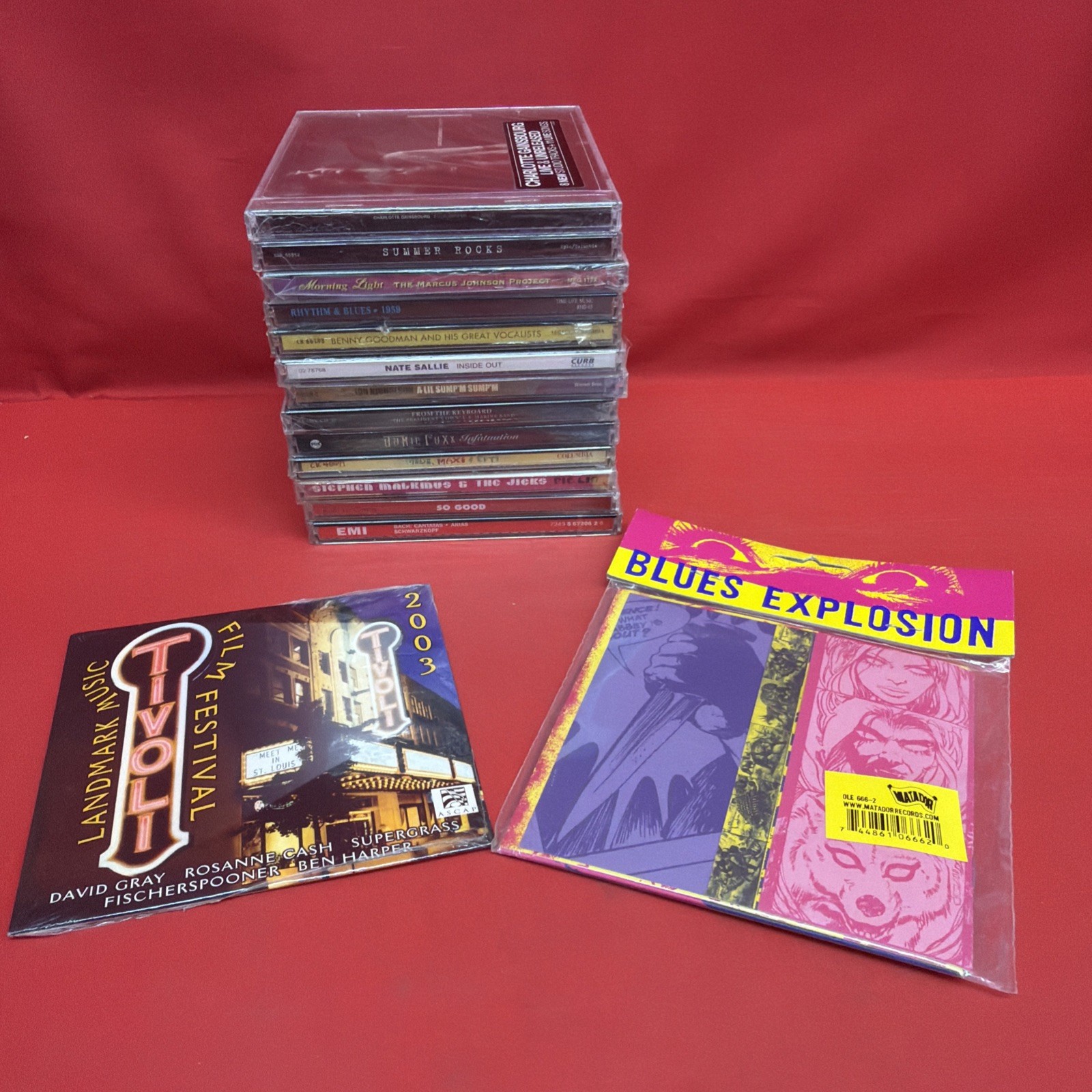 Mix Lot 15 Sealed CDs Jon Spencer Charlotte Gainsbourg Jamie Foxx Rock Pop Jazz