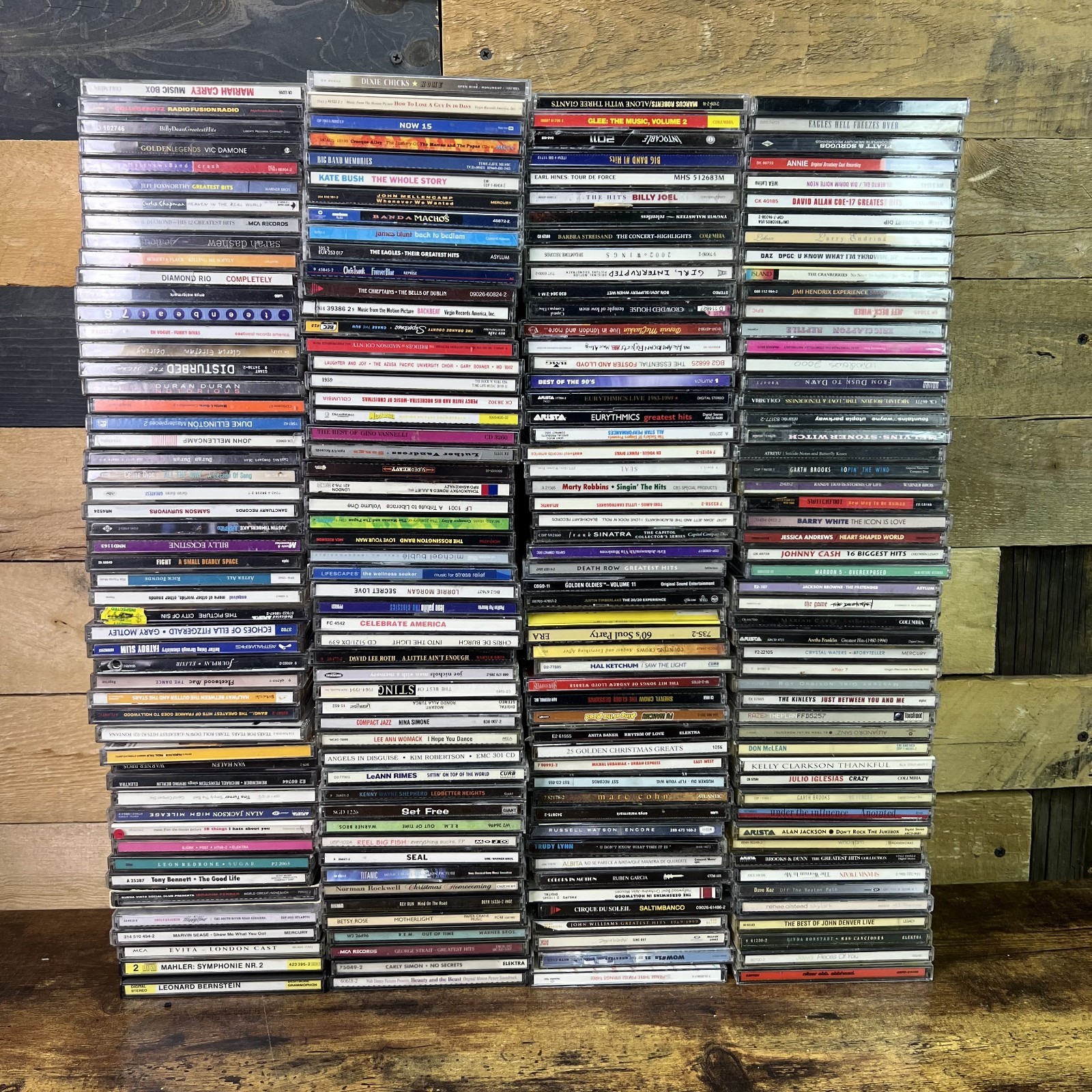 Huge Lot of 200 music CDs Storage Unit Find Mixed Rock Rap Hip Hop Country Pop