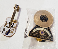 Lot 2 Memphis Whitehaven Lions Club Elvis Presley Pin Guitar & Heartbreak Hotel picture