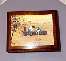 Vintage Romance Reuge Swiss Music Box Edelweiss Hummel Style Wood Works Great picture